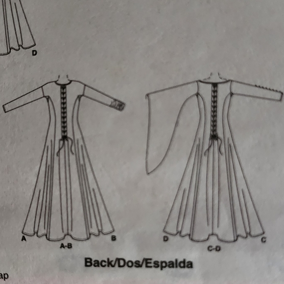 McCall's Costumes sewing pattern dress or undergarment #M4490, sz: 6-12 - Picture 11 of 13